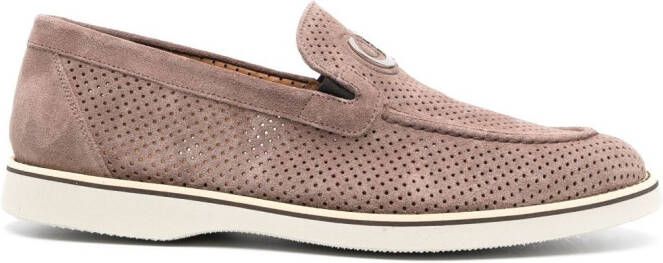 Casadei Rovesciato suède loafers Beige