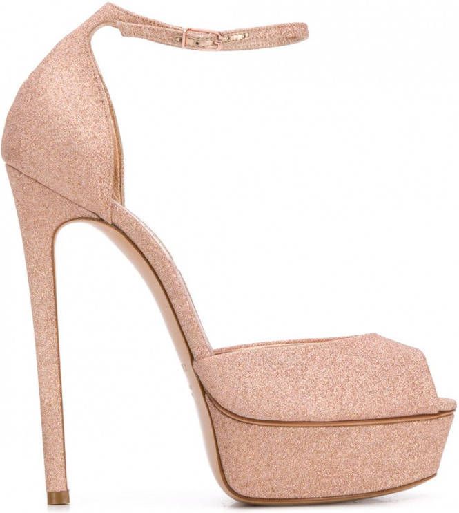 Casadei Sandalen met glitter Roze