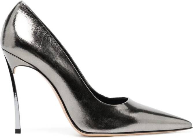 Casadei Superblade pumps met metallic afwerking Zilver