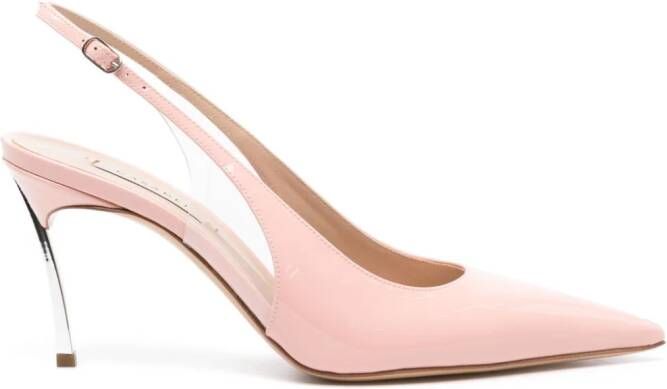 Casadei Slingback pumps met doorzichtige vlakken Roze