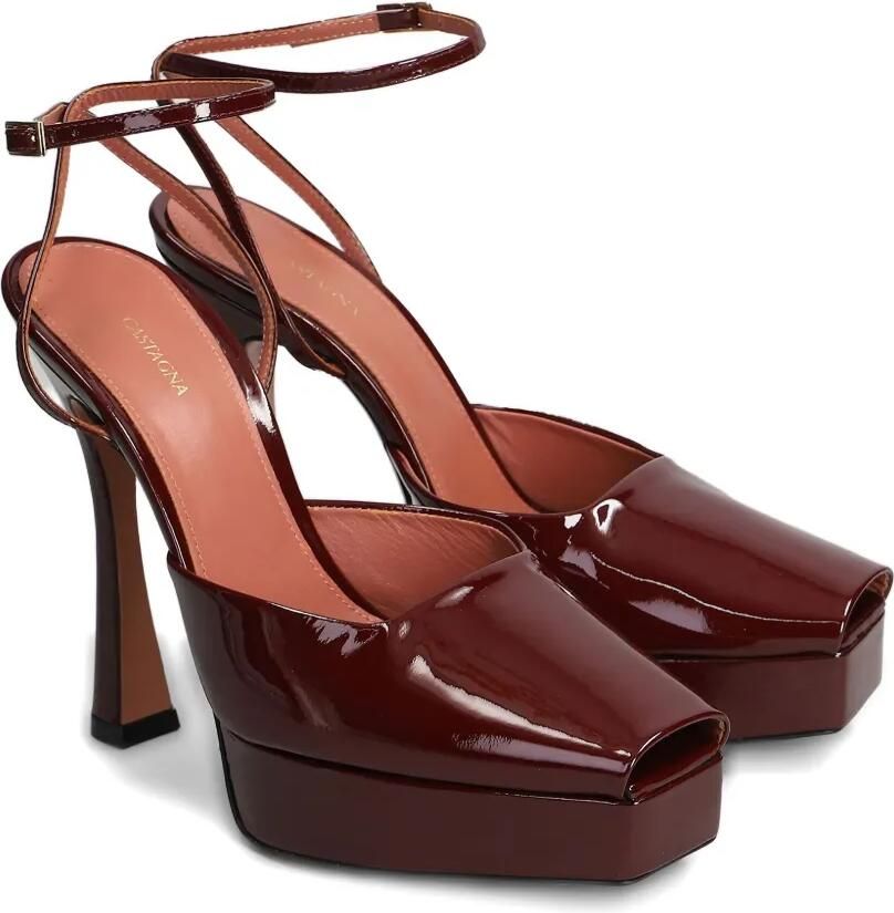 Castagna 120 mm Vicky pumps met plateauzool en enkelbandje Rood - Foto 3