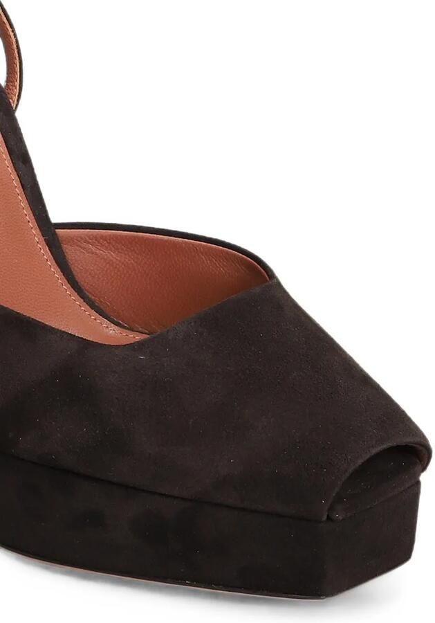 Castagna Vicky pumps met plateauzool en open neus Bruin - Foto 4