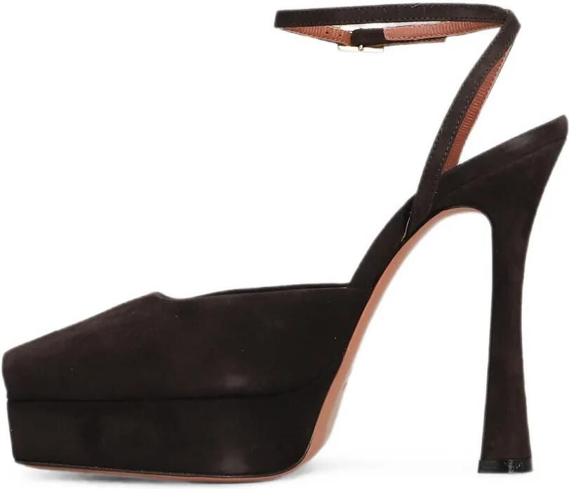 Castagna Vicky pumps met plateauzool en open neus Bruin - Foto 5