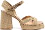 Castañer Sandalen met plateauzool Goud - Thumbnail 1