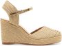 Castañer Carolyn espadrilles met sleehak Goud - Thumbnail 1