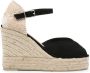 Castañer Bianca 105 espadrilles van raffia Zwart - Thumbnail 1