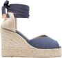 Castañer Bilina espadrilles met sleehak Blauw - Thumbnail 1