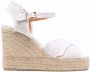 Castañer 110 mm Bromelia espadrilles met sleehak Wit - Thumbnail 1