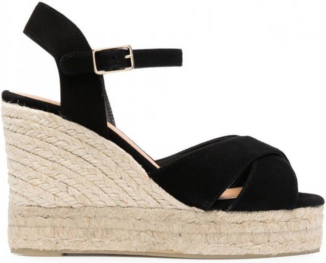 Castañer Espadrilles met plateauzool Zwart