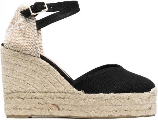 Castañer Espadrilles met plateauzool Zwart