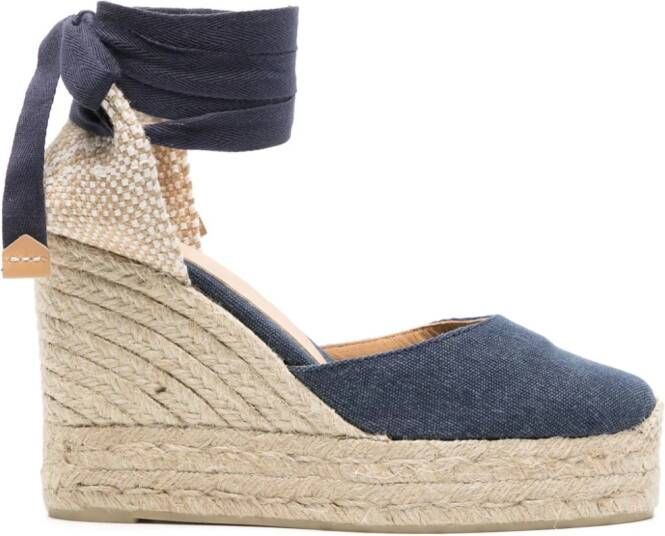 Castañer Carina espadrilles met sleehak Blauw