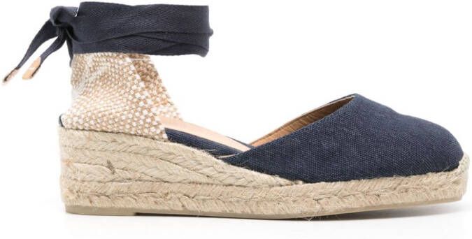 Castañer Carina espadrilles met sleehak Blauw