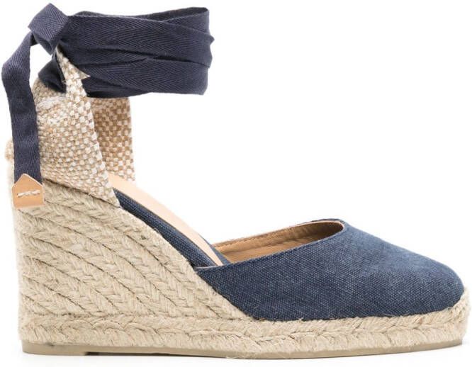 Castañer Carina espadrilles met sleehak Blauw