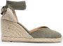 Castañer Carina espadrilles met sleehak Groen - Thumbnail 1