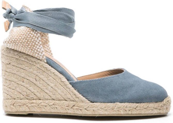 Castañer Carina espadrilles met sleehak Blauw