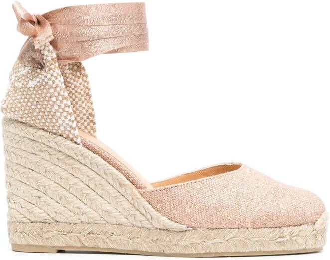 Castañer Carina espadrilles met sleehak Roze