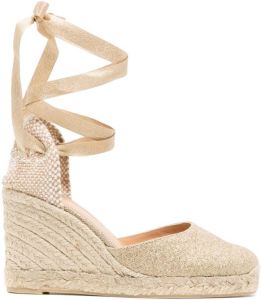 Castañer Carina 90mm wedge sandals Beige