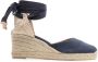 Castañer Carina espadrilles met sleehak Blauw - Thumbnail 1