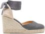 Castañer Carina espadrilles met sleehak Grijs - Thumbnail 1