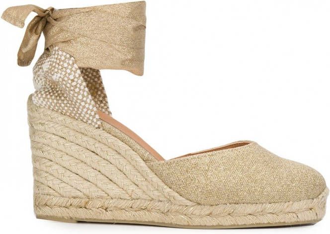 Castañer Carina espadrilles met sleehak Beige