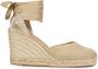 Castañer Carina espadrilles met sleehak Beige - Thumbnail 1