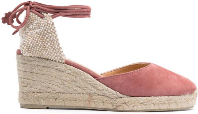 Castañer Carina espadrilles met sleehak Roze