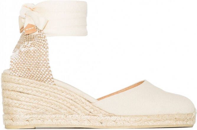 Castañer 80 mm Carina espadrilles Wit