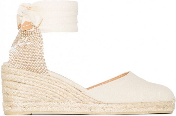 Castañer Carina espadrilles met sleehak Wit