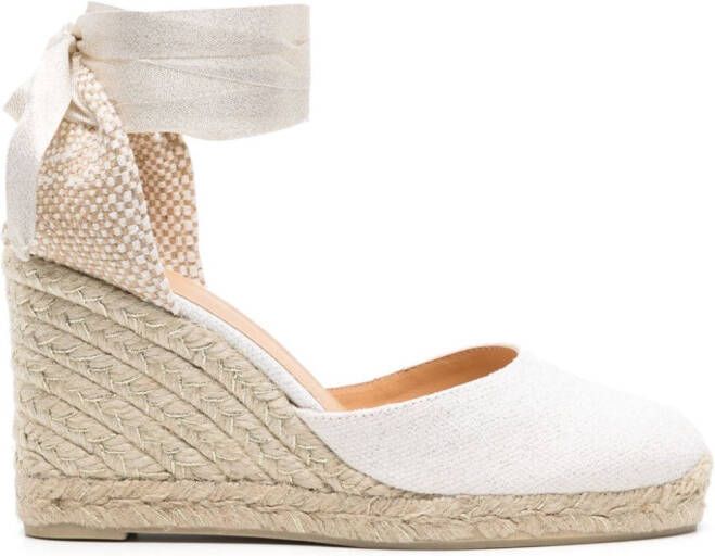 Castañer Carina espadrilles met sleehak Wit