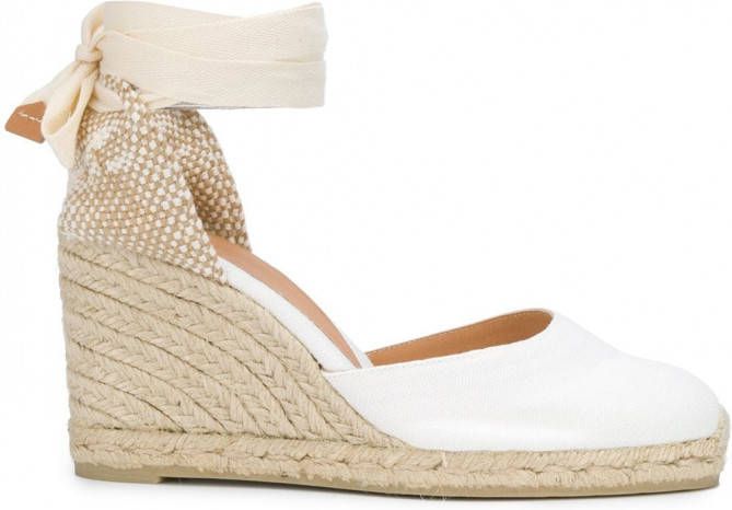 Castañer Carina espadrilles met sleehak Wit