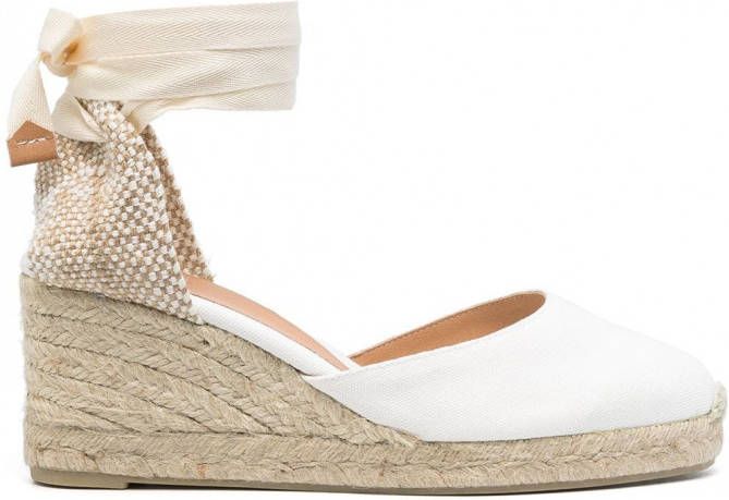 Castañer Carina espadrilles met sleehak Wit