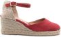 Castañer Carol espadrilles met sleehak Rood - Thumbnail 1