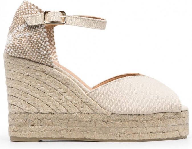 Castañer Carol espadrilles met sleehak Beige