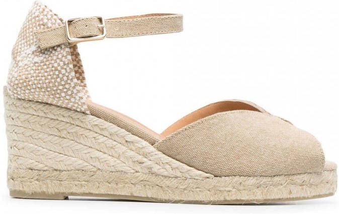 Castañer Carol espadrilles met sleehak Beige