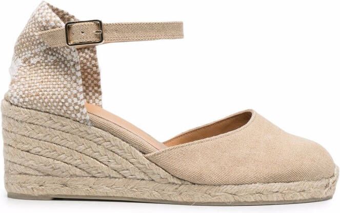 Castañer Carol espadrilles met sleehak Beige