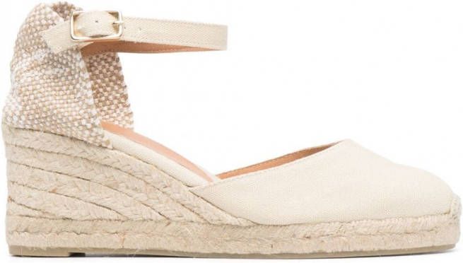 Castañer Carol espadrilles met sleehak Beige