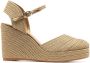 Castañer Carolyn espadrilles met sleehak Goud - Thumbnail 1