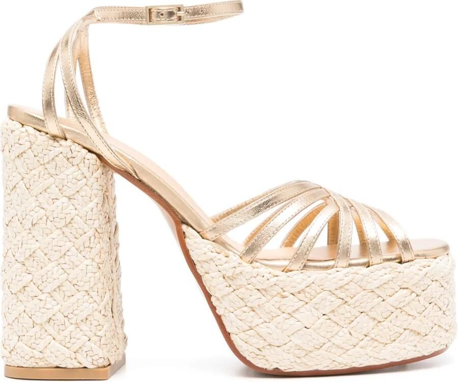 Castañer 130 mm Farah sandalen Goud
