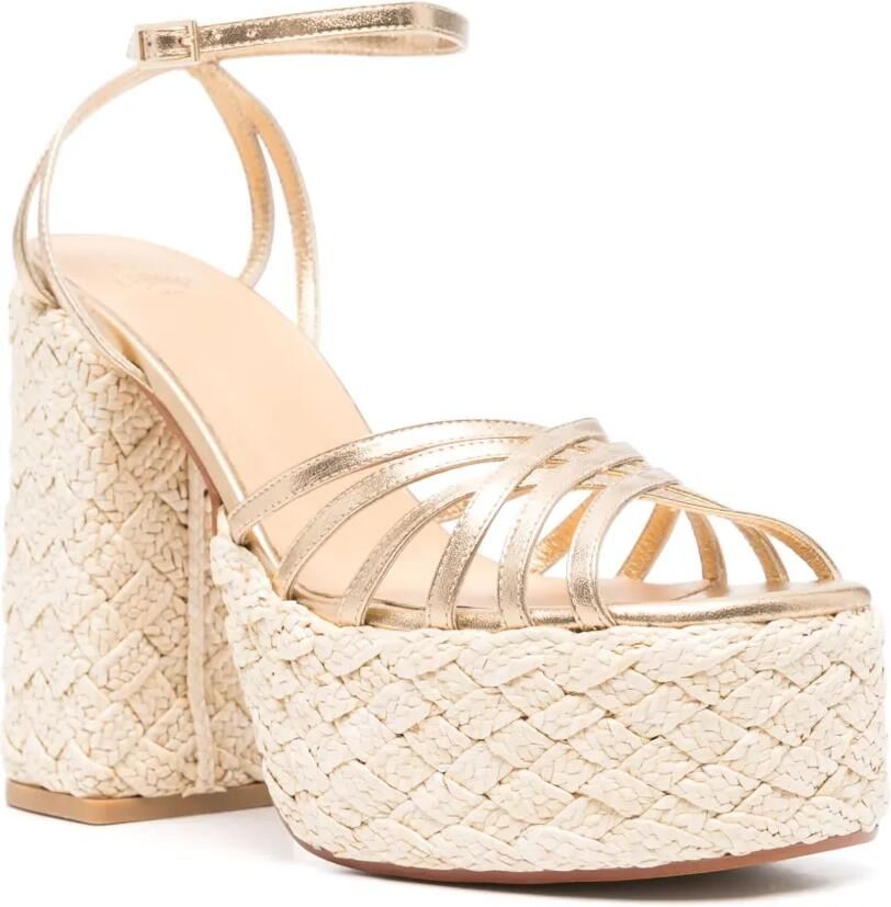 Castañer 130 mm Farah sandalen Goud - Foto 3