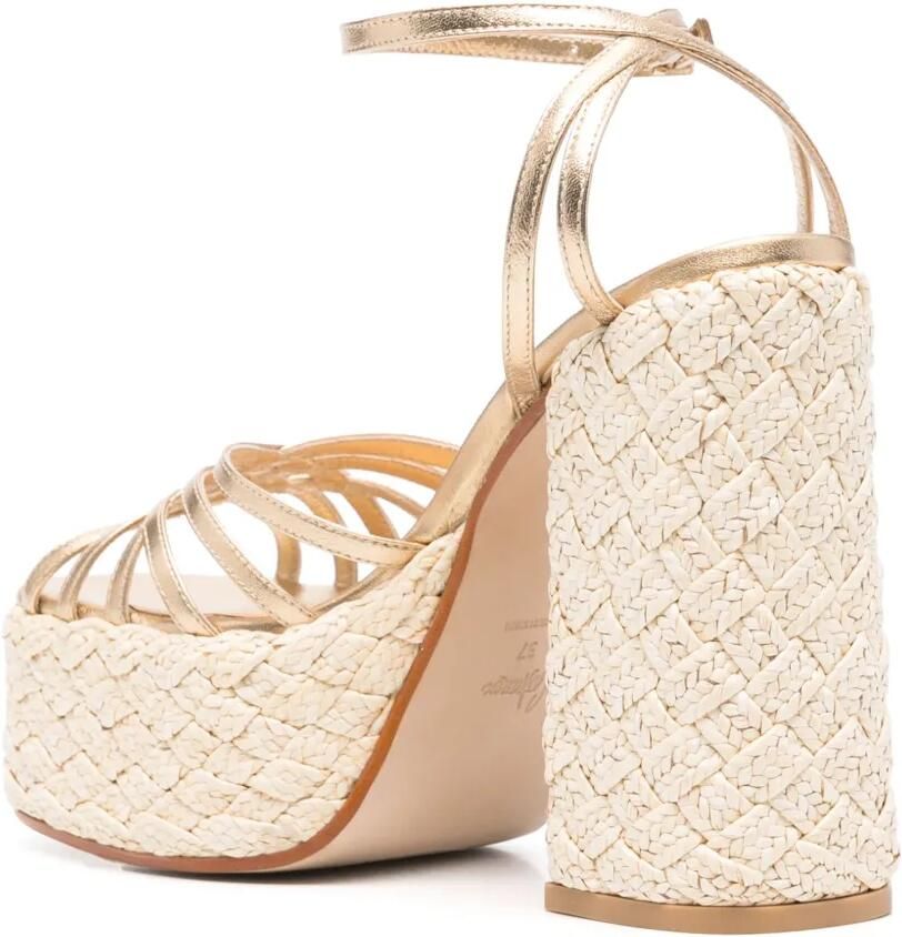 Castañer 130 mm Farah sandalen Goud - Foto 2