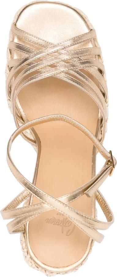 Castañer 130 mm Farah sandalen Goud - Foto 4