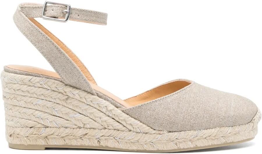 Castañer 80 mm Cybil espadrilles Zilver