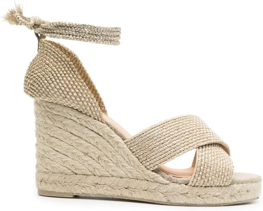 Castañer 90 mm Becca espadrilles Beige