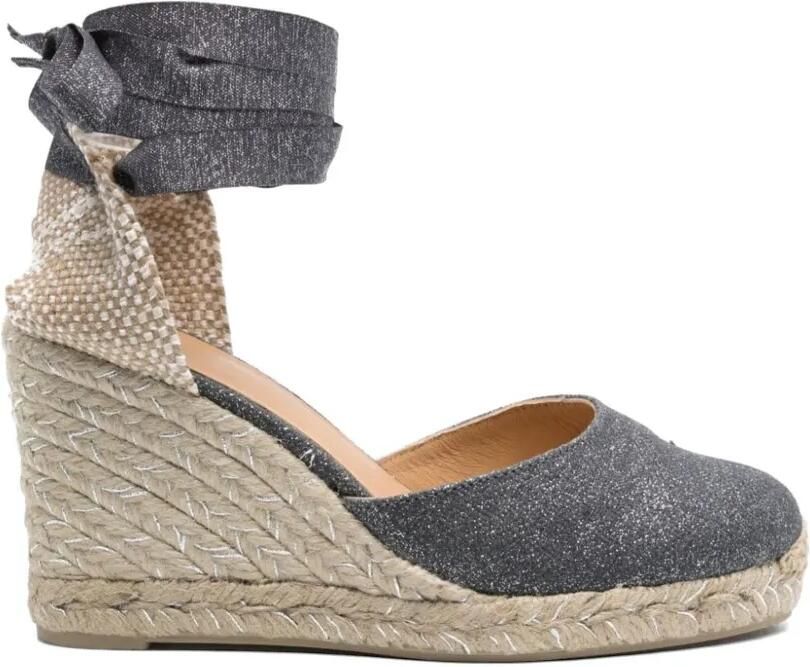 Castañer 90 mm Carina espadrilles sandalen Grijs