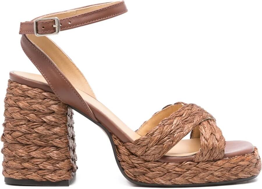 Castañer 90 mm Valeriette sandalen Bruin