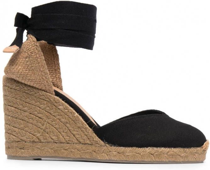 Castañer Raffia sandalen Zwart