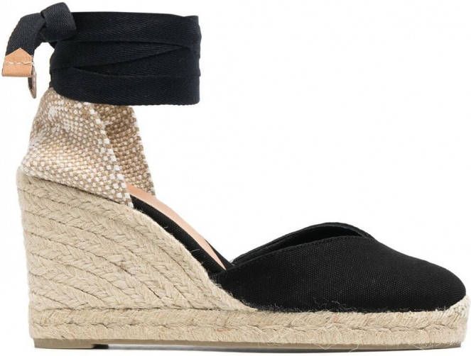 Castañer Espadrilles met sleehak Zwart