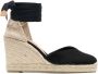 Castañer Espadrilles met sleehak Zwart - Thumbnail 1