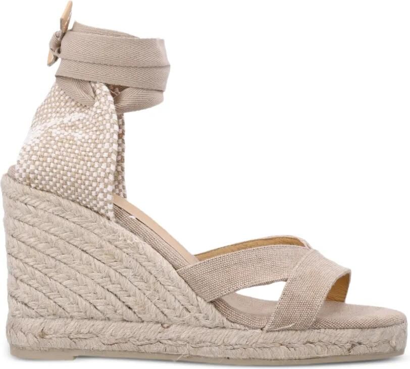 Castañer Bailey espadrilles met gekruiste bandjes Beige