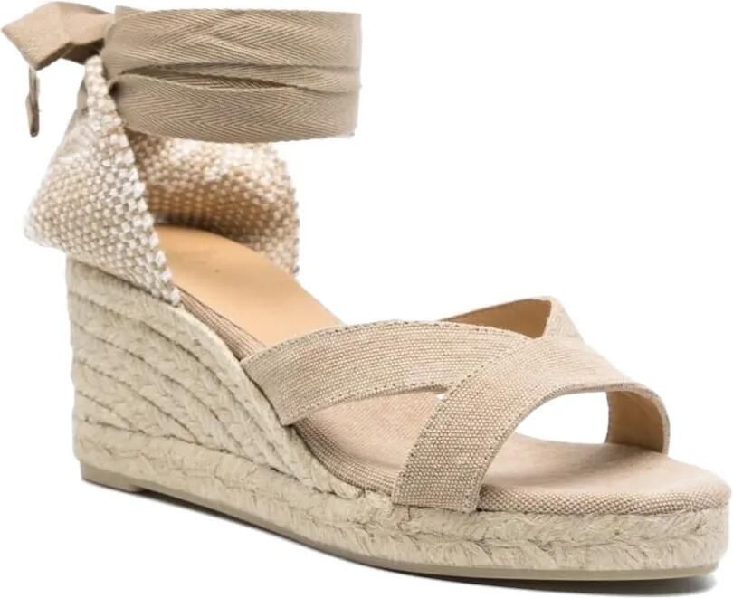 Castañer Bailey espadrilles met gekruiste bandjes Beige